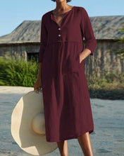 Load image into Gallery viewer, Rhea - Kleid mit halben Ärmeltaschen