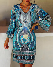 Load image into Gallery viewer, Franca - Boho Kleid mit langen Ärmeln