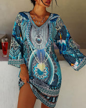 Load image into Gallery viewer, Franca - Boho Kleid mit langen Ärmeln