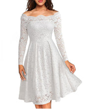 Load image into Gallery viewer, Emma - Vintage Kleid aus geblümter Spitze