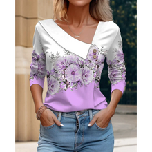 Load image into Gallery viewer, Lisbon - Florale Bluse mit V-Ausschnitt
