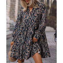 Load image into Gallery viewer, Giselle - Schickes Langärmeliges Kleid mit V-Ausschnitt