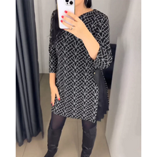 Load image into Gallery viewer, Eleonora - Bedrucktes Kleid mit Rundem Kragen