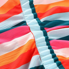 Load image into Gallery viewer, Jyrnobel - Bright Rainbow Vintage gestreiftes Sommerkleid