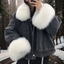 Load image into Gallery viewer, Ayana - Winter Warmer Denimmantel