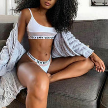 Load image into Gallery viewer, Olivia - Sexy durchbrochene Buchstaben geteilter Bikini