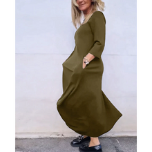 Load image into Gallery viewer, Geraliza - Einfaches Einfarbiges Taschenkleid