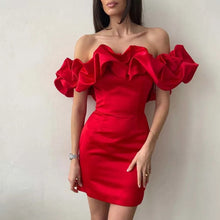 Load image into Gallery viewer, BlissfulBloom - Off-the-shoulder jurk met ruches