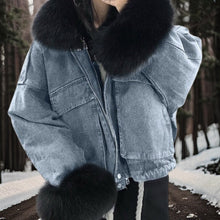 Load image into Gallery viewer, Ayana - Winter Warmer Denimmantel