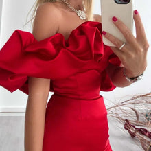 Load image into Gallery viewer, BlissfulBloom - Off-the-shoulder jurk met ruches
