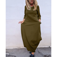 Load image into Gallery viewer, Geraliza - Einfaches Einfarbiges Taschenkleid