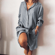 Load image into Gallery viewer, Melai - Damen Oversize Hemdkleid