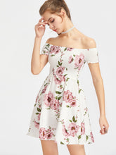 Load image into Gallery viewer, Bardot - Vintage-Blumenkleid