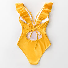 Load image into Gallery viewer, SunBurst - Effen zwempak met ruches