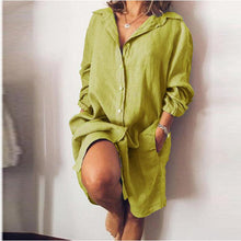 Load image into Gallery viewer, Melai - Damen Oversize Hemdkleid