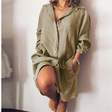 Load image into Gallery viewer, Melai - Damen Oversize Hemdkleid
