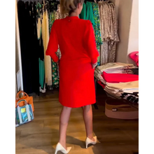 Load image into Gallery viewer, Viktoria - Midikleid mit V-Ausschnitt