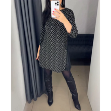 Load image into Gallery viewer, Eleonora - Bedrucktes Kleid mit Rundem Kragen