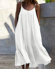 Load image into Gallery viewer, Irma - Einfarbiges ärmelloses Midikleid