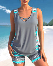 Load image into Gallery viewer, Felicia - Zweiteiliger Badeanzug aus bedruckter Spitze
