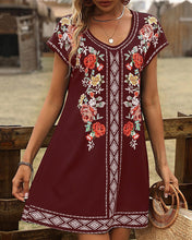Load image into Gallery viewer, Alaiza - Bedrucktes Freizeitkleid mit kurzen Ärmeln