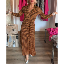 Load image into Gallery viewer, Tirza - Stilvolles Maxim-Kleid mit V-Ausschnitt