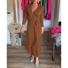 Load image into Gallery viewer, Tirza - Stilvolles Maxim-Kleid mit V-Ausschnitt
