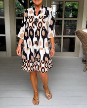 Load image into Gallery viewer, Jona - Bedrucktes Kleid mit 3/4 Ärmeln