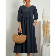 Load image into Gallery viewer, Jazzy - Midikleid aus Baumwolle und Leinen