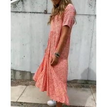 Load image into Gallery viewer, Kicey - Kleid mit kurzem Ärmel und Blumendruck