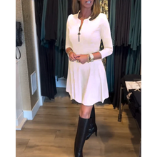 Load image into Gallery viewer, Bea - Einfarbiges elegantes Kleid mit Reißverschluss