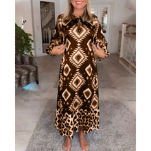 Load image into Gallery viewer, Amalia - Geometrisches Langarmkleid für Damen