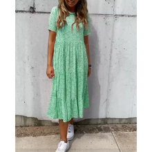 Load image into Gallery viewer, Kicey - Kleid mit kurzem Ärmel und Blumendruck