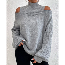 Load image into Gallery viewer, Frieda - Rollkragenpullover mit Kalten Schultern