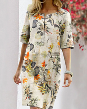 Load image into Gallery viewer, Eveth - Blumenkleid mit halben Ärmeln