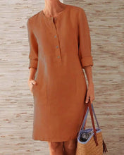 Load image into Gallery viewer, Ava - Elegantes einfarbiges Kleid