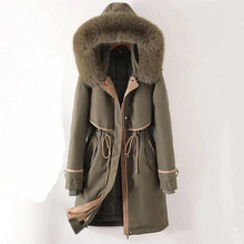 Load image into Gallery viewer, Danica -Komfortable Parka mit Fellkapuze und Taillengürtel