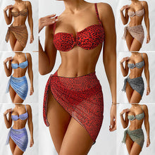 Load image into Gallery viewer, Ona - Dreiteiliger Strandbikini mit Blumenmuster