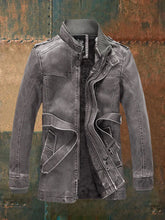 Load image into Gallery viewer, Japhet - Herrenjacke aus umweltfreundlichem Retro-Leder mit Stehkragen
