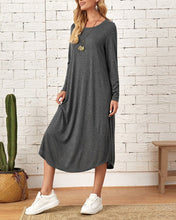 Load image into Gallery viewer, Frida - Winter langärmeliges, locker geschwungenes Kleid