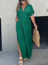 Load image into Gallery viewer, Cara - Schlitz V-Ausschnitt Maxi Eleganz