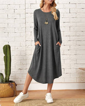 Load image into Gallery viewer, Frida - Winter langärmeliges, locker geschwungenes Kleid