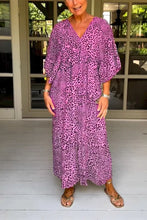 Load image into Gallery viewer, Anelou - Leopard V-Ausschnitt Lässiges Kleid