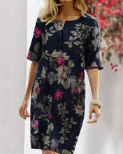 Load image into Gallery viewer, Eveth - Blumenkleid mit halben Ärmeln
