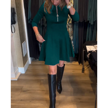 Load image into Gallery viewer, Bea - Einfarbiges elegantes Kleid mit Reißverschluss