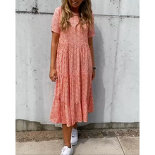 Load image into Gallery viewer, Kicey - Kleid mit kurzem Ärmel und Blumendruck