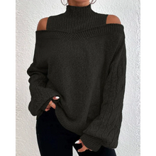 Load image into Gallery viewer, Frieda - Rollkragenpullover mit Kalten Schultern