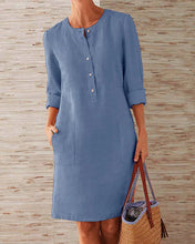 Load image into Gallery viewer, Ava - Elegantes einfarbiges Kleid