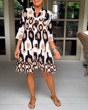 Load image into Gallery viewer, Jona - Bedrucktes Kleid mit 3/4 Ärmeln