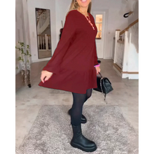 Load image into Gallery viewer, Vicky - Einfaches Langärmeliges Kleid